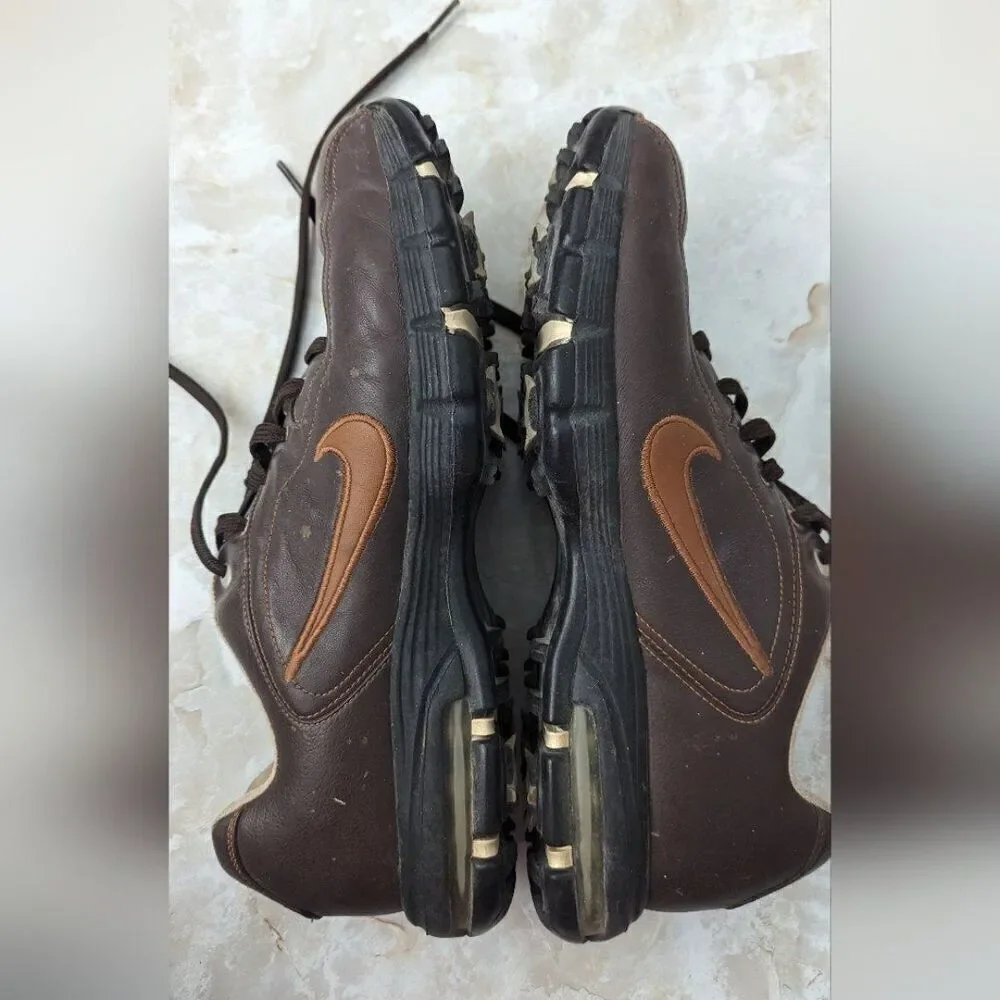Nike Air Zoom Revive Golf Shoes Mens size 9  Brown Leather